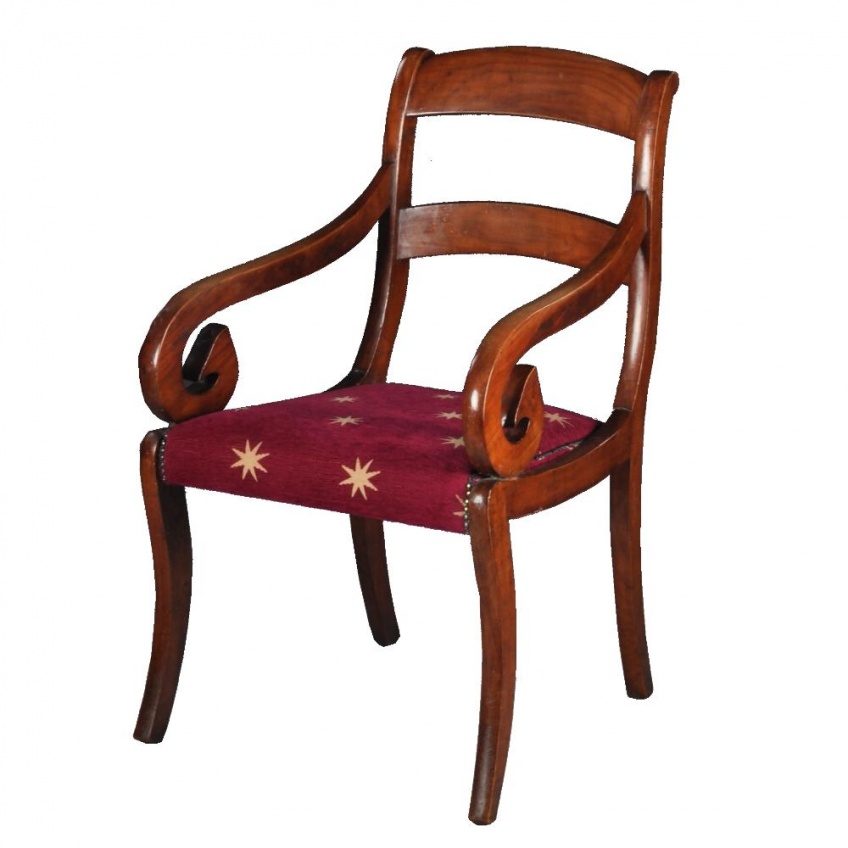 Antieke stoelen Mahoniehouten bureaustoel Schotland ca Antieke stoelen Mahoniehouten bureaustoel Schotland ca